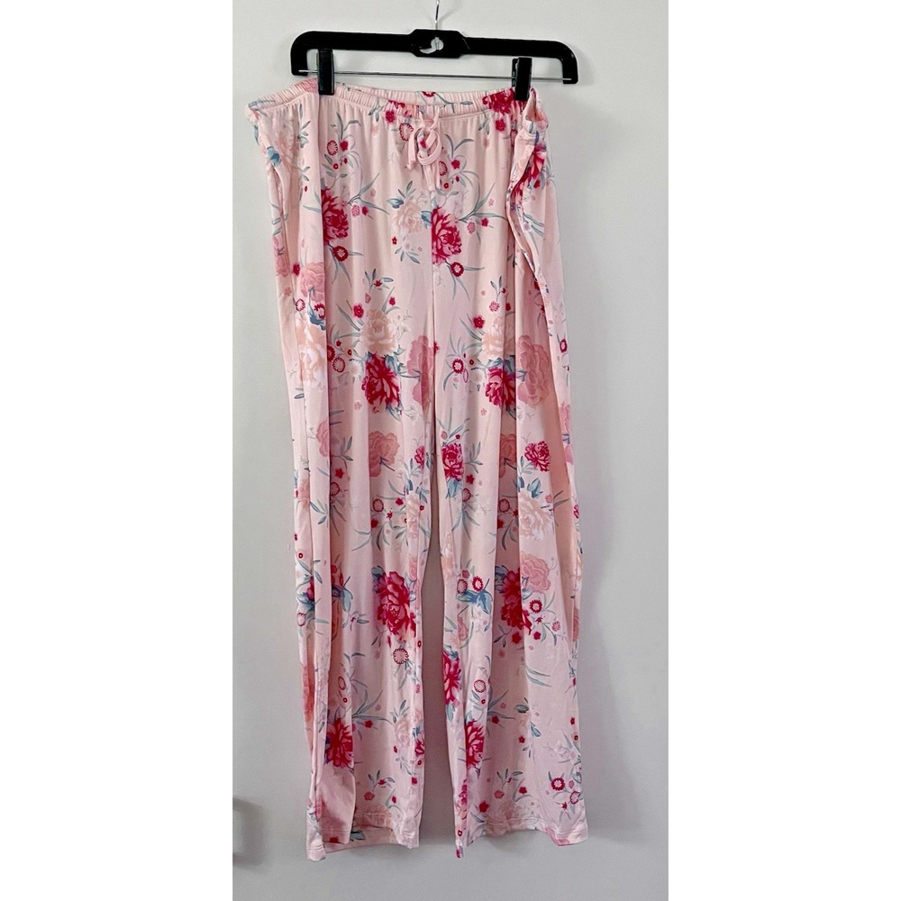Women's  XL  Colorful Pink Floral Soft Girl Lounge Pajama‎ Pants